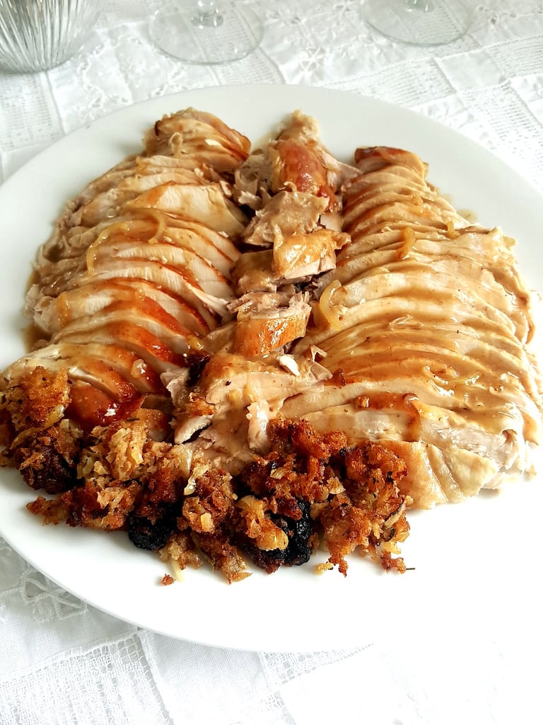 Roast Turkey with Cherry Gingerbread Stuffing