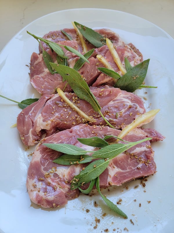 Barbecued Pork Scotch Fillet Steaks