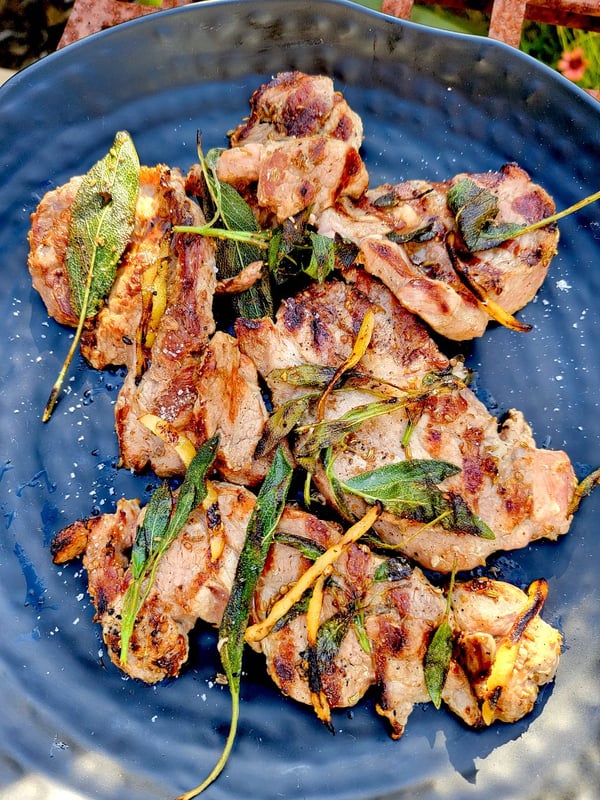 Barbecued Pork Scotch Fillet Steaks