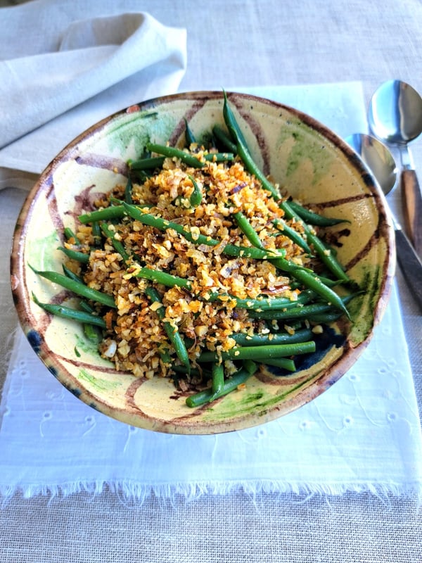 Green Beans with Walnut & Lemon Crumb