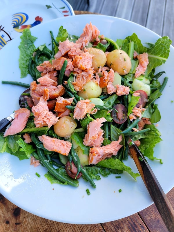 Hot-smoked Salmon Summer Salad