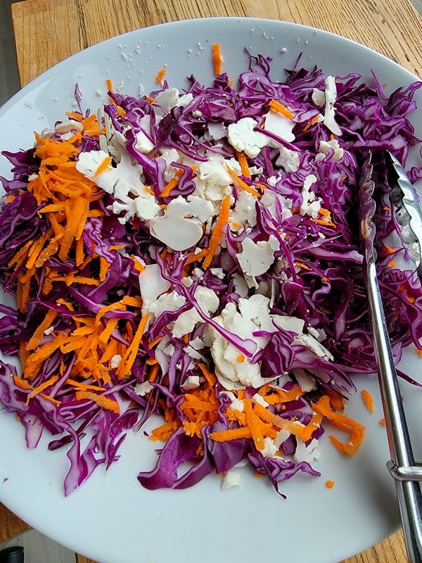 Cauliflower & Red Cabbage Slaw