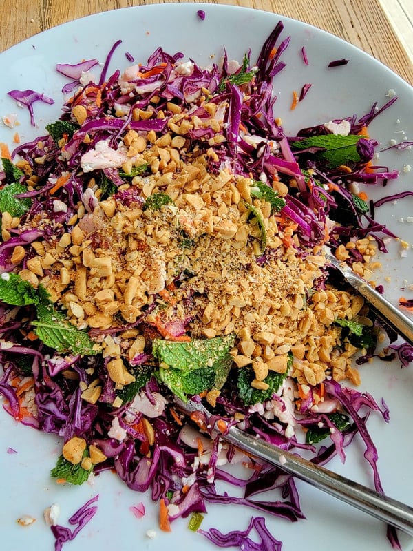 Cauliflower & Red Cabbage Slaw
