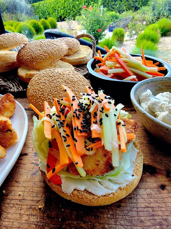 Fish Burgies with Pickles