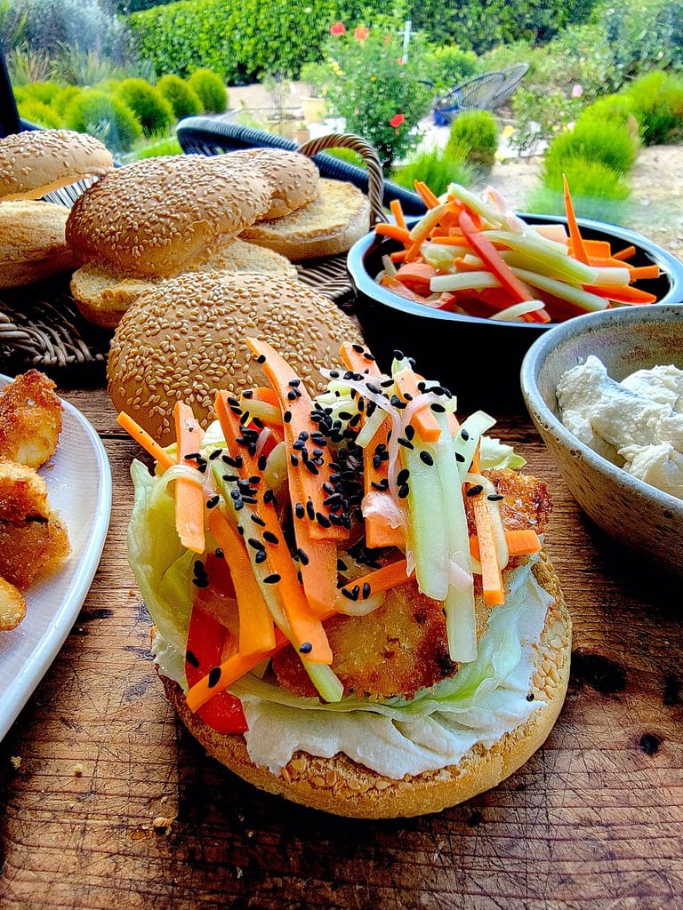Fish Burgies with Pickles