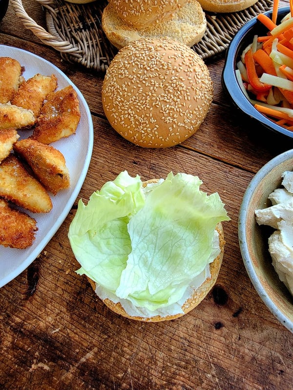 Fish Burgies with Pickles
