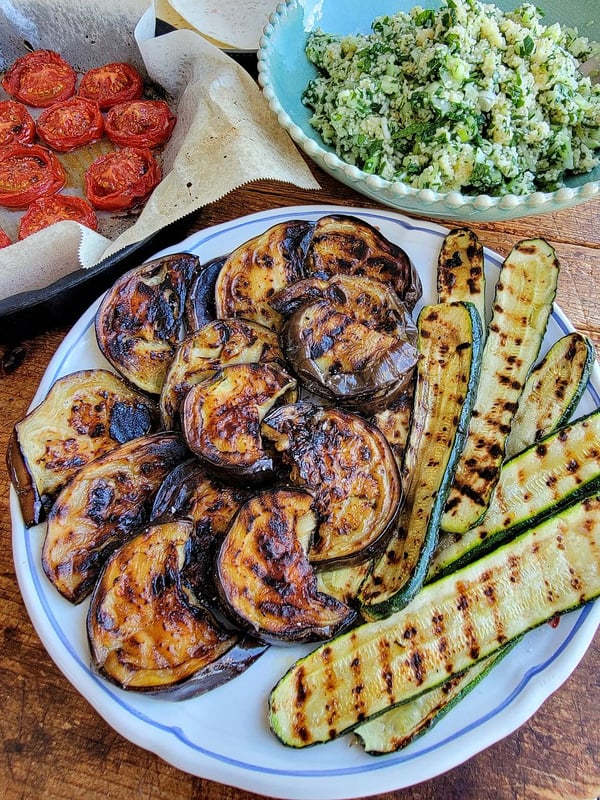 ouscous Salad with Barbecued Vegetables