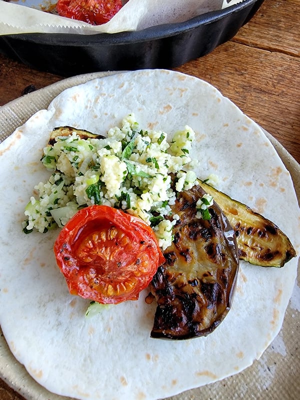 ouscous Salad with Barbecued Vegetables