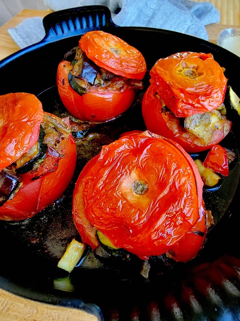 Ratatouille-stuffed Tomatoes