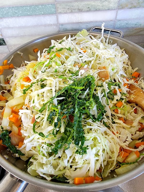 Savoy Cabbage with Bacon & Apple