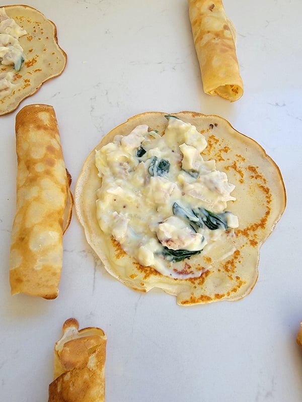 Chicken & Spinach Crêpes