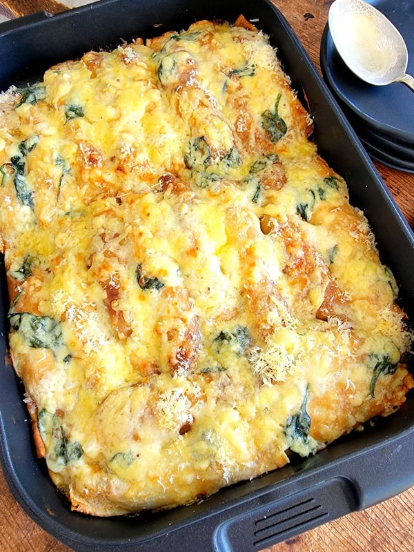 Chicken & Spinach Crêpes