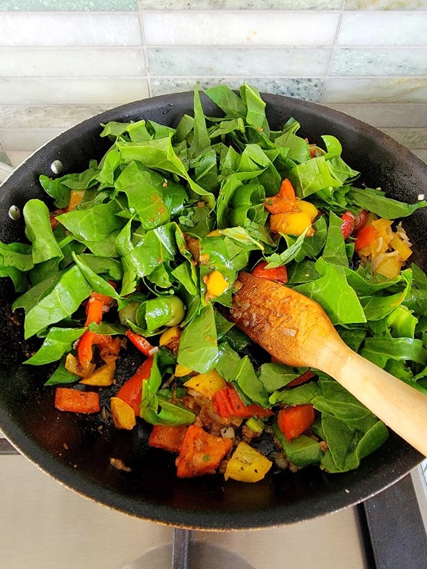 Eggs with Peppers & Spinach