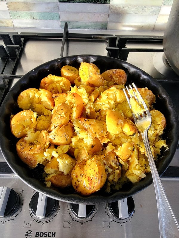 Golden Smashed Potatoes