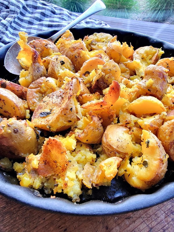 Golden Smashed Potatoes