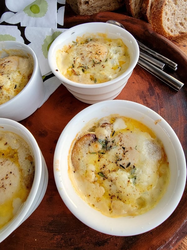 Mushroom Baked Eggs