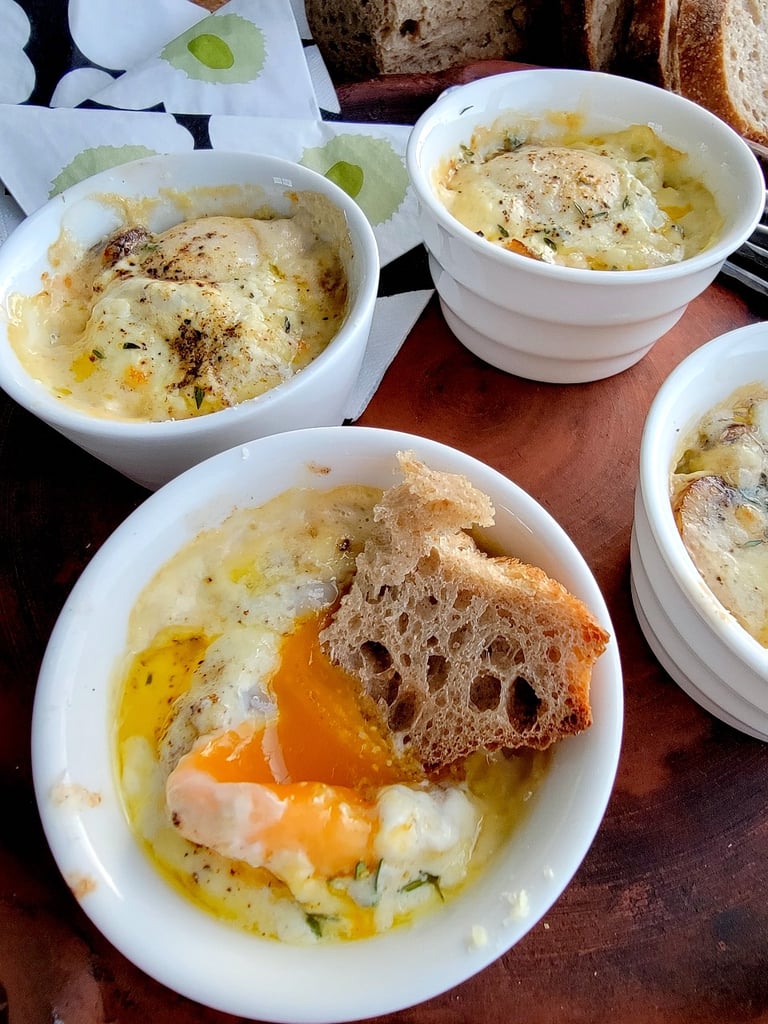 Mushroom Baked Eggs