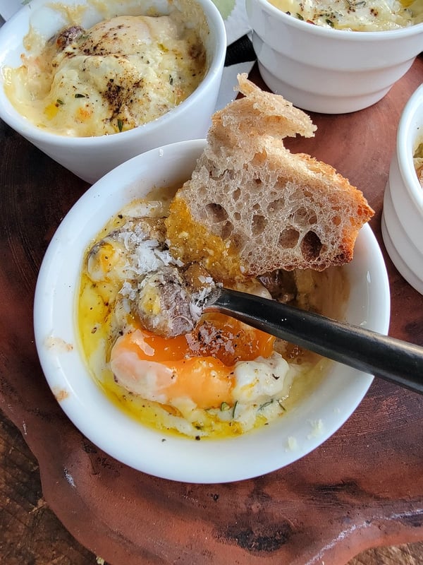 Mushroom Baked Eggs