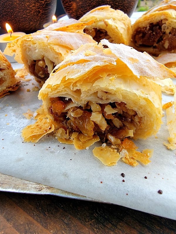 Dried Fruit Strudel