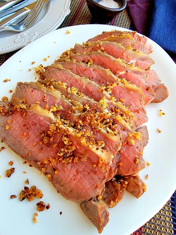Roasted Sirloin with Mustard Crust