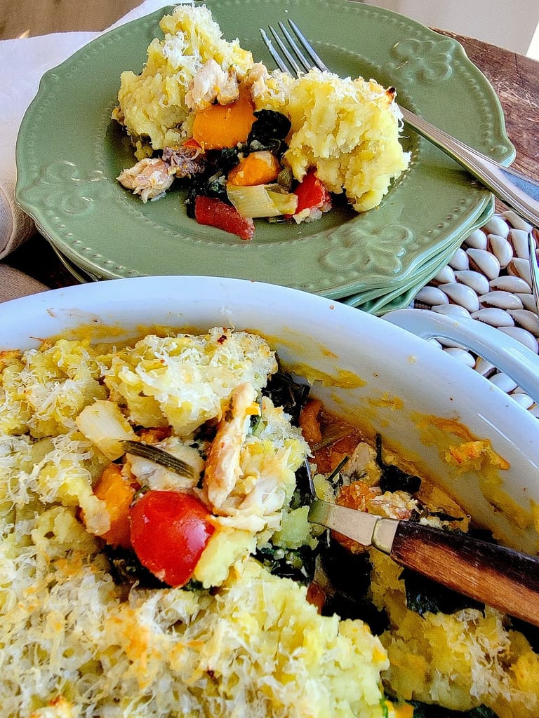 Smoked Fish Pie with Pumpkin & Spinach