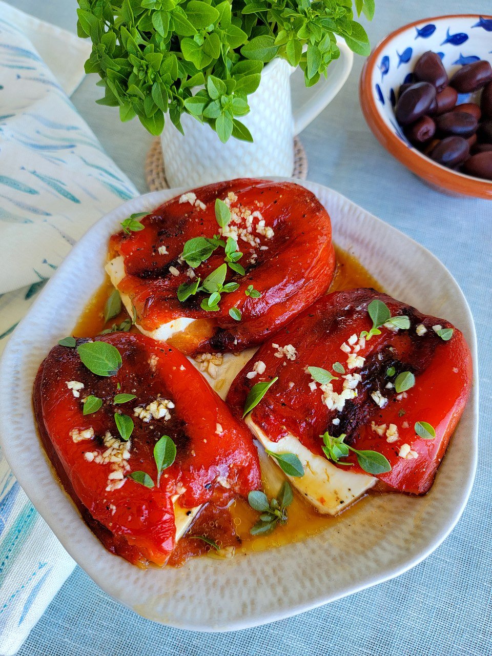 Red Peppers Baked With Feta