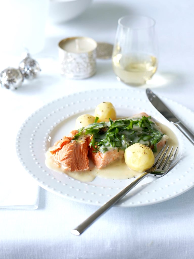 Baked Salmon with Sorrel Sauce
