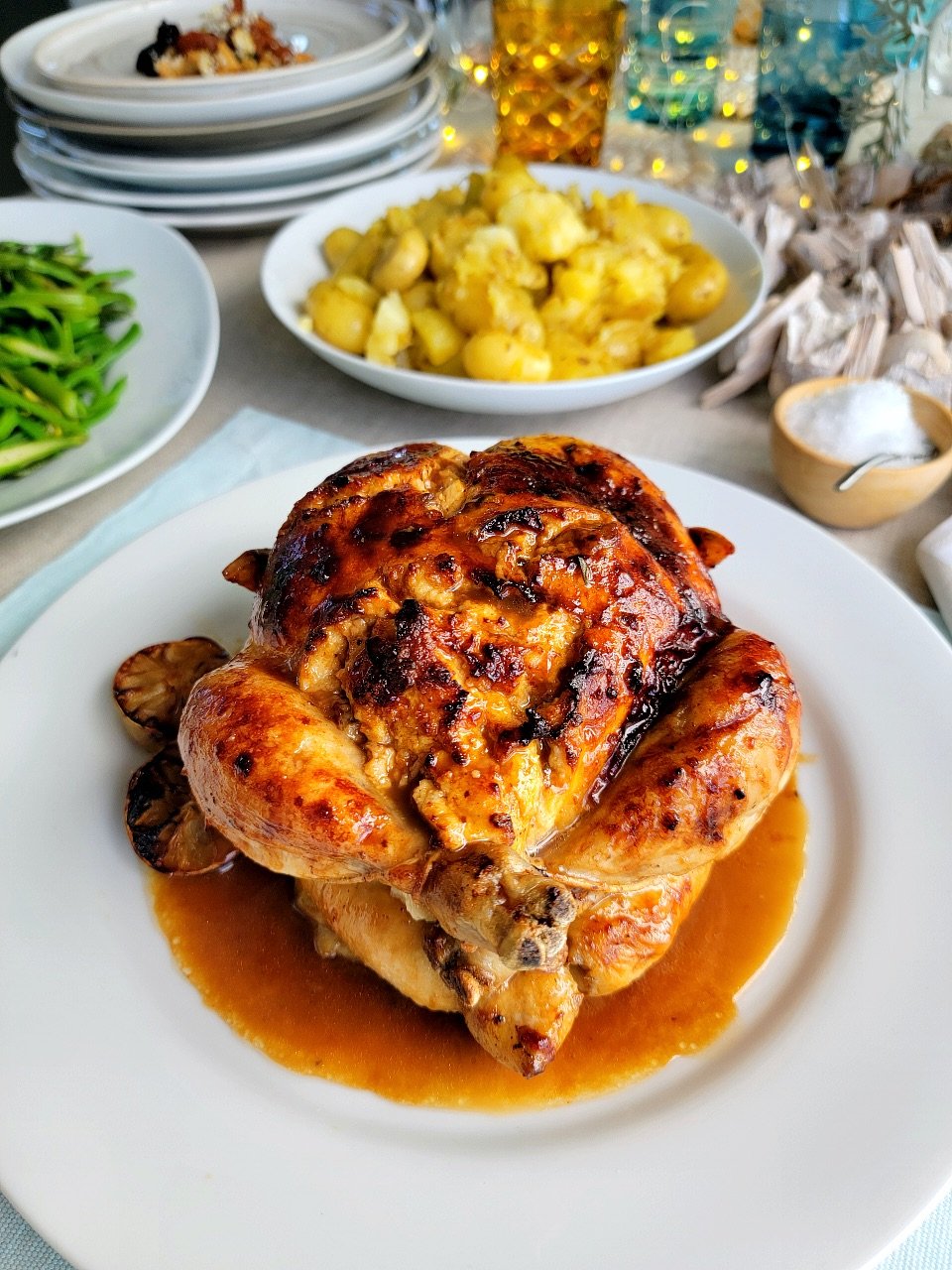French-roasted Chicken with Ricotta, Lime & Tarragon