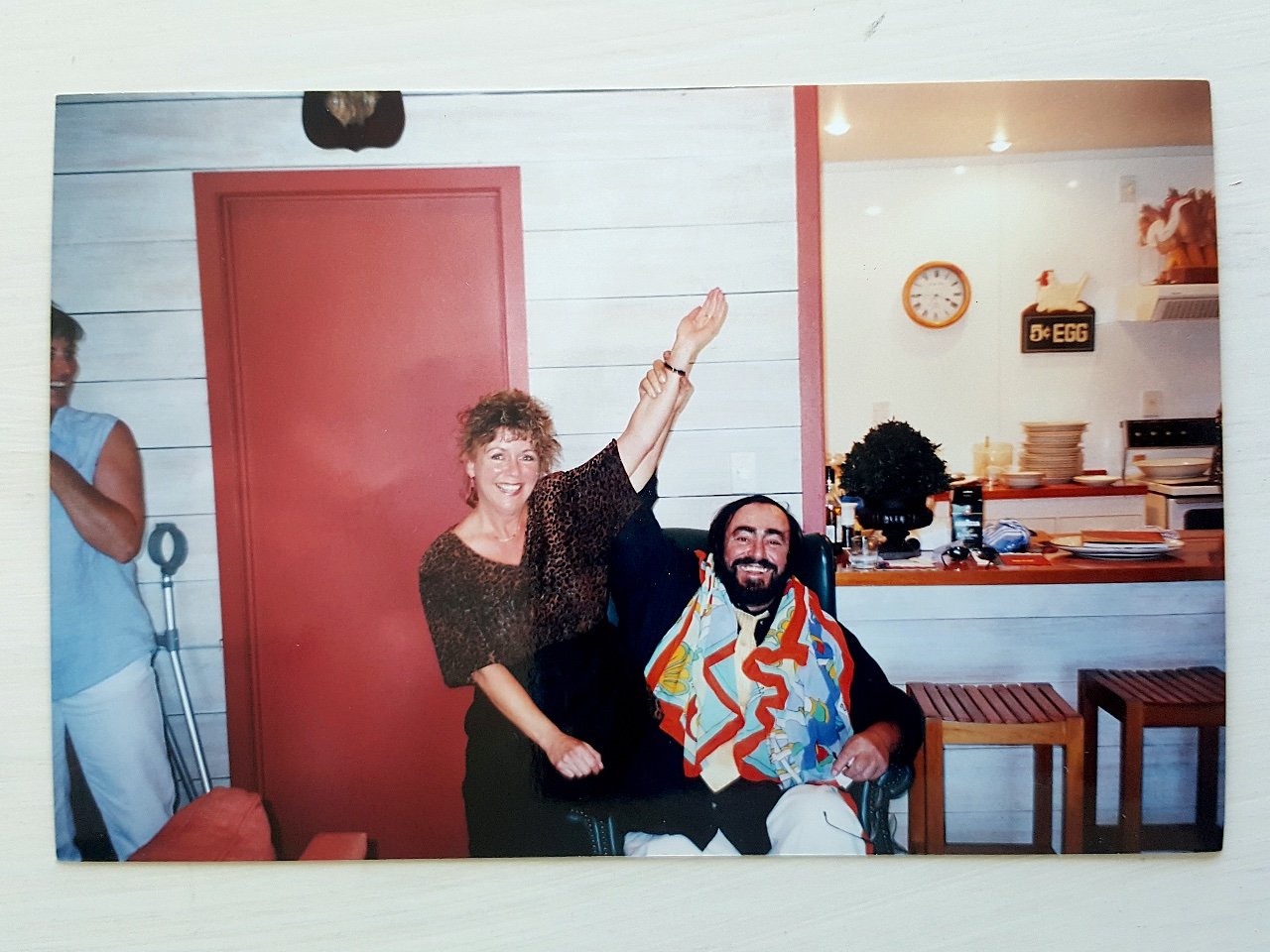 Julie with Il Maestro Luciano Pavarotti