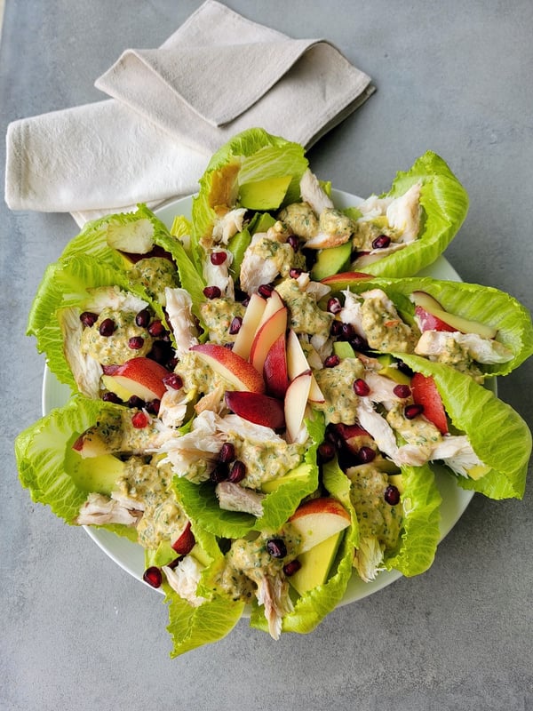 Nectarine, Avocado & Smoked Fish Salad Cups