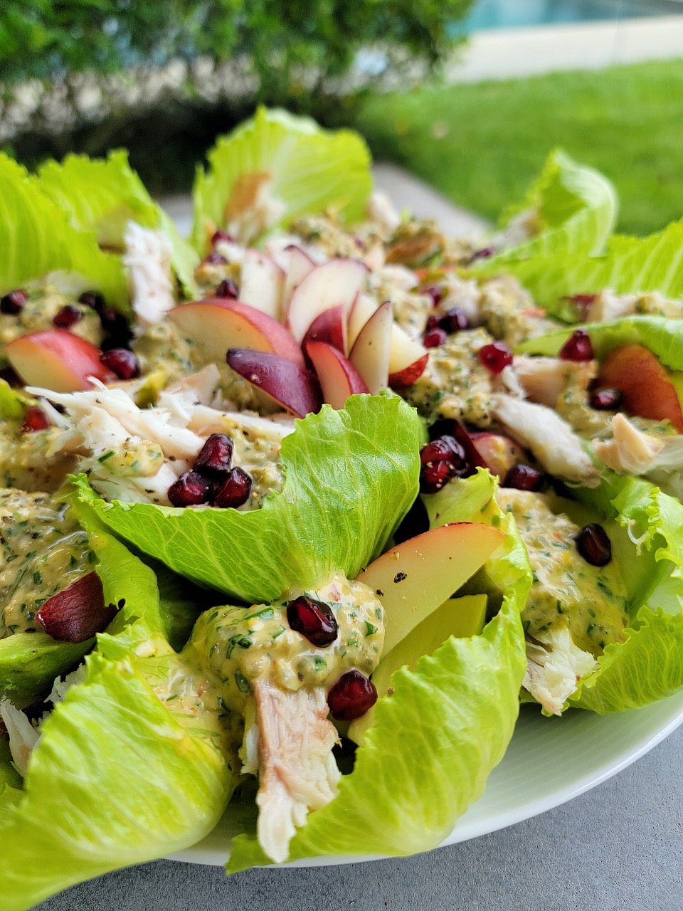 Nectarine, Avocado & Smoked Fish Salad Cups