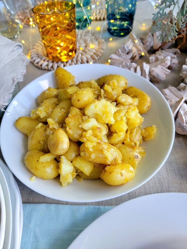Smashed New Potatoes