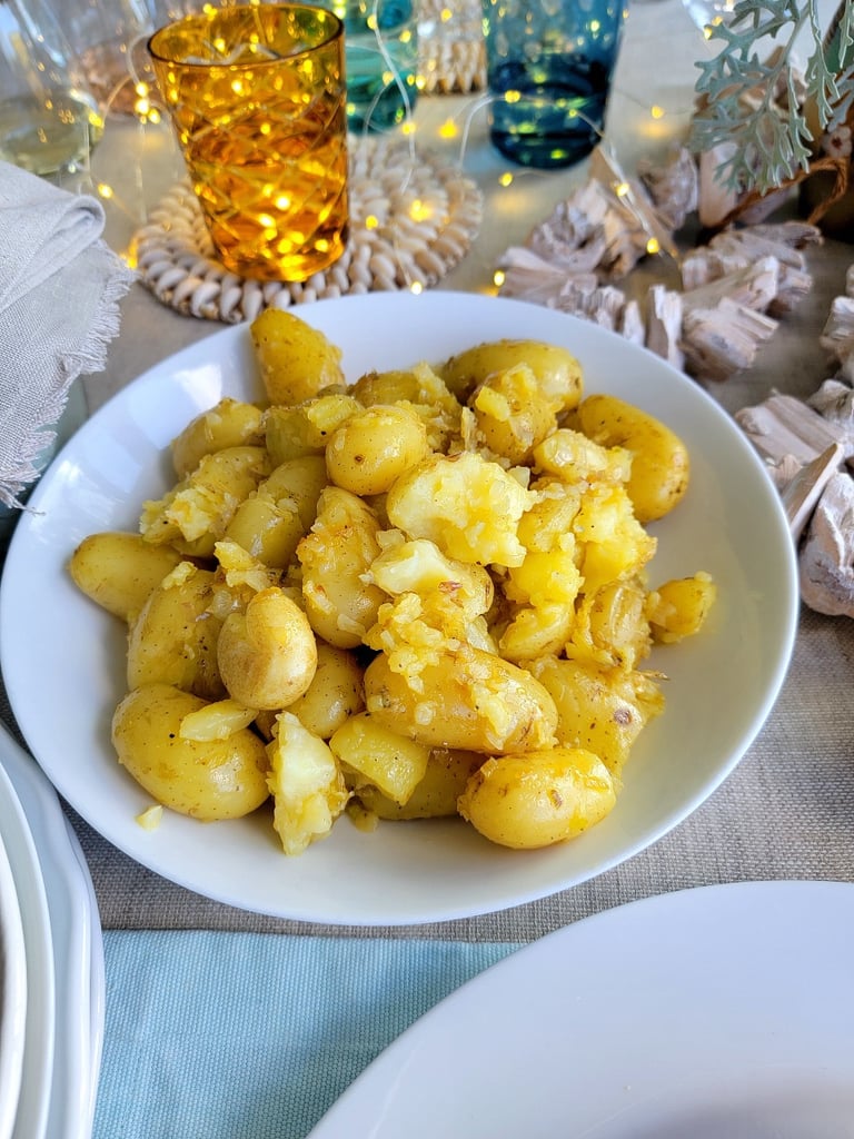 Smashed New Potatoes