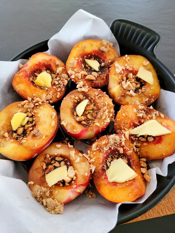 Baked Peaches with Pedro Ximenez Sherry