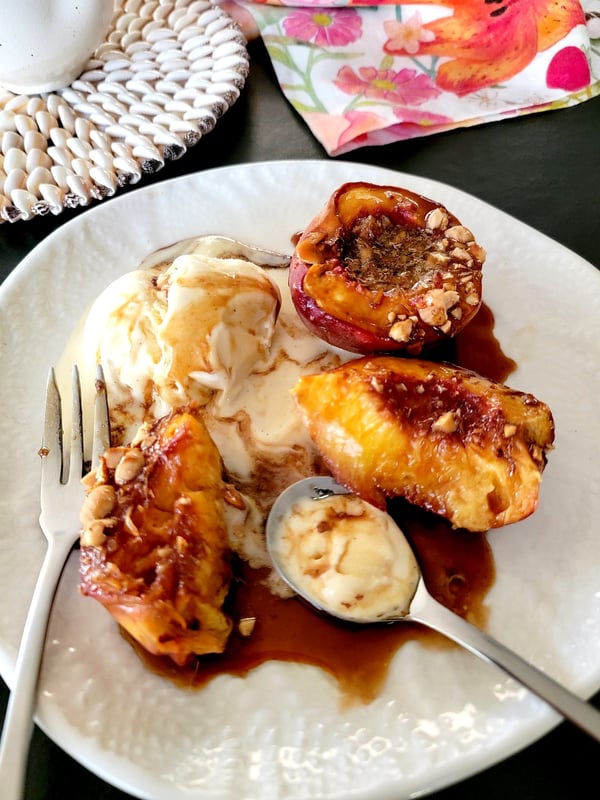 Baked Peaches with Pedro Ximenez Sherry