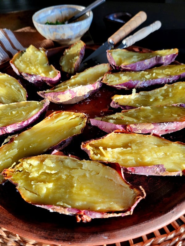 Baked Kumara with Burnt Butter & Gremolata