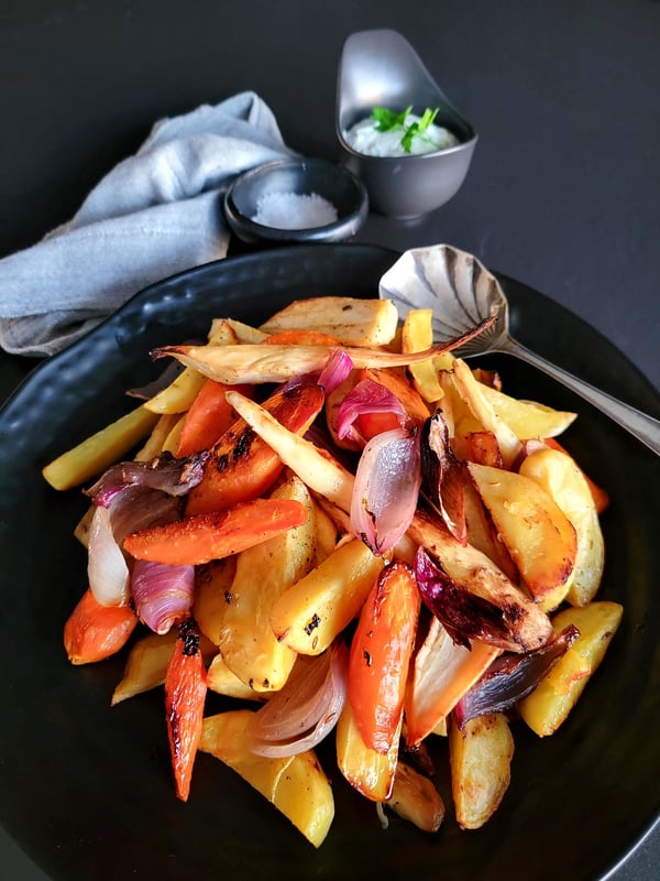 Baked Vegetables with Lemon & Fennel Seeds