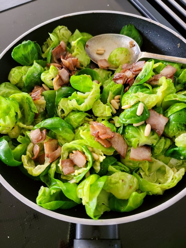 Brussels sprouts with pine nuts & sage