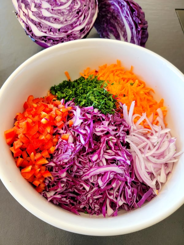 Red Cabbage Salad with Vinaigrette