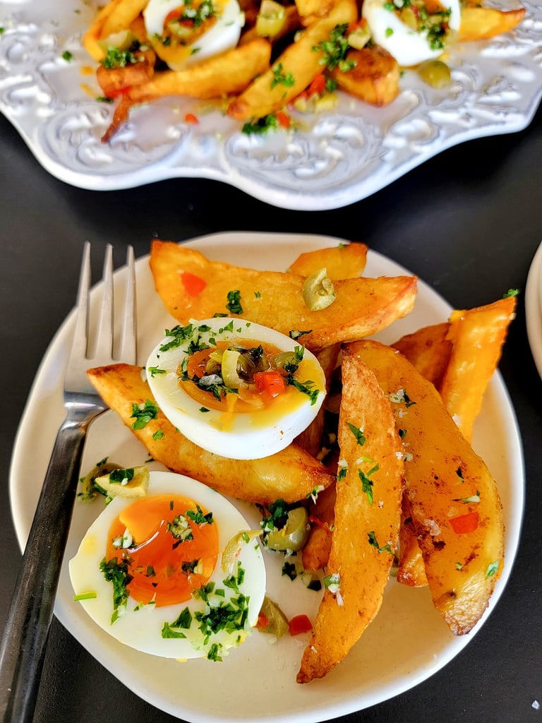 Spanish Paprika Fries with Eggs & Olives