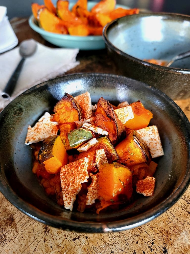 Barley Pilaf with Pumpkin & Feta