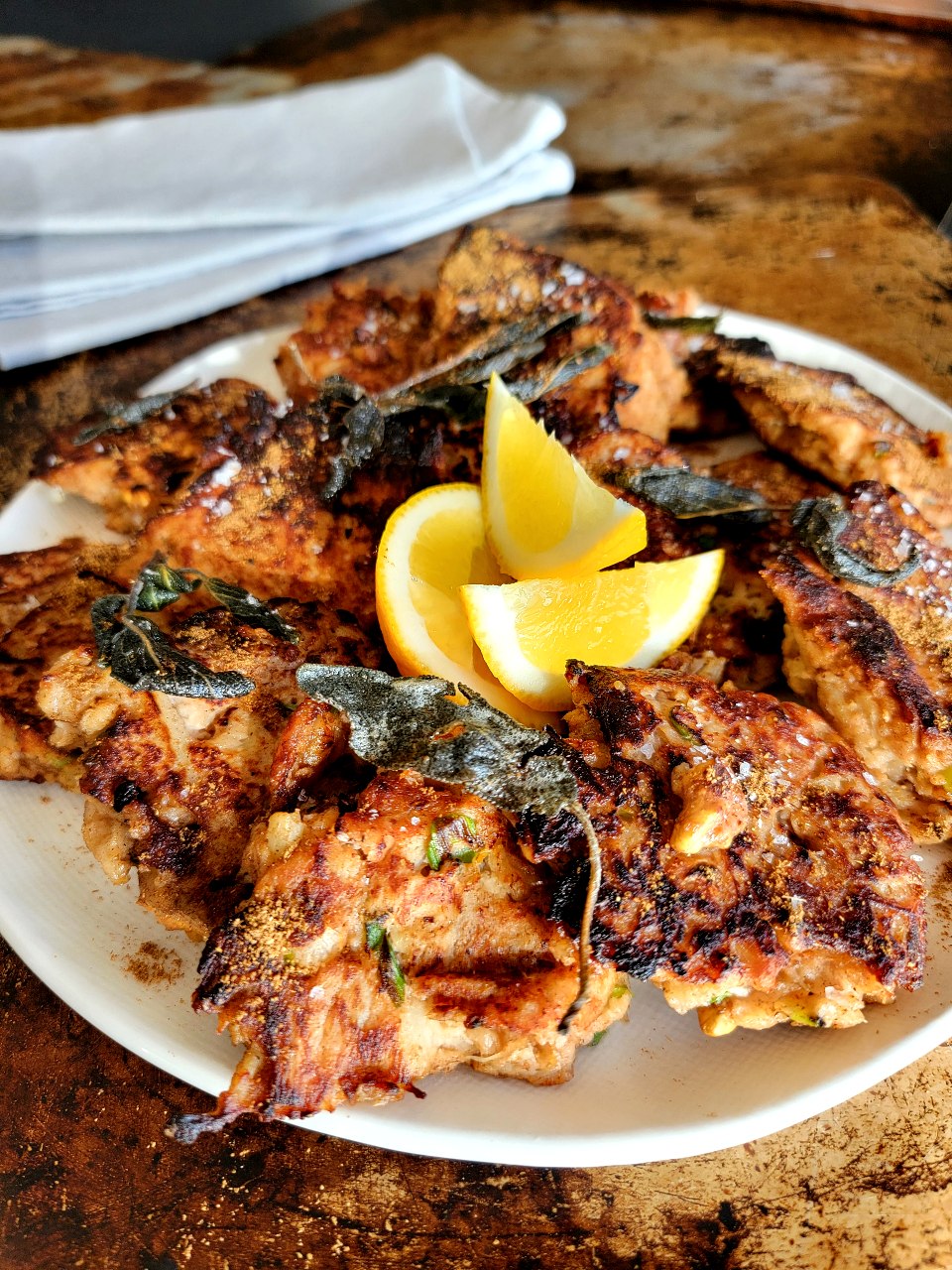 Parsnip & walnut Fritters