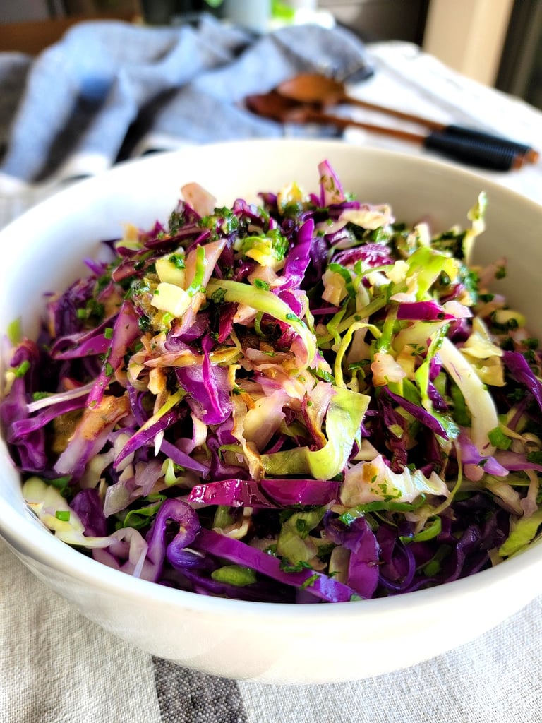 Warm Green & Red Cabbage Slaw