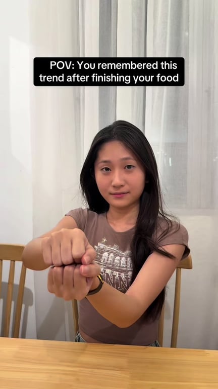 Trying Trendy video with friends