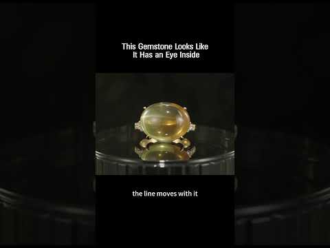 This Gemstone Looks Like It Has an Eye Inside#gemstone #minerals #crystal #jewelry