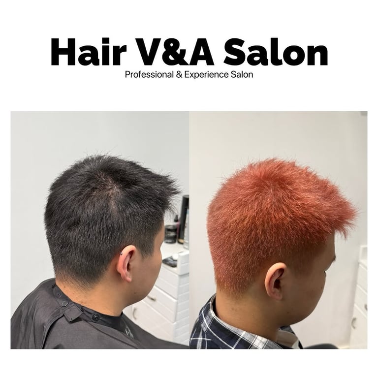 Men bleaching hair color