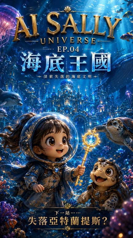 🌊 AI Sally Universe｜EP.04《海底王國》  如果亞特蘭提斯沒有消失，只是在等待被發現……🌊