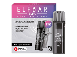 ELFA Refillable Pod 2er Pack - 1,1 Ohm (Leerpod)