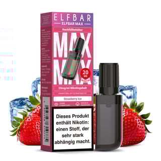 Elfbar MAX 10ml Refill Container - Strawberry Ice