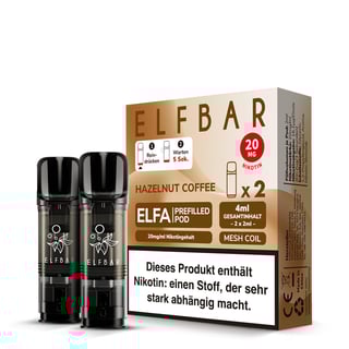 ELFA - Hazelnut Coffee 20mg/ml (2er Pack) VORVERKAUF